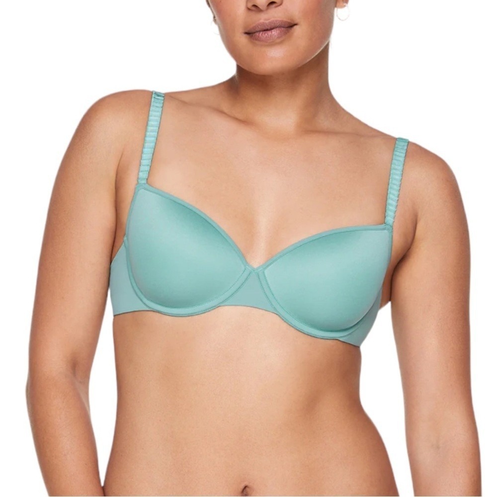 ThirdLove Bra Womens 32E 24/7 Classic T-Shirt Bra Teal Memory Foam Underwire